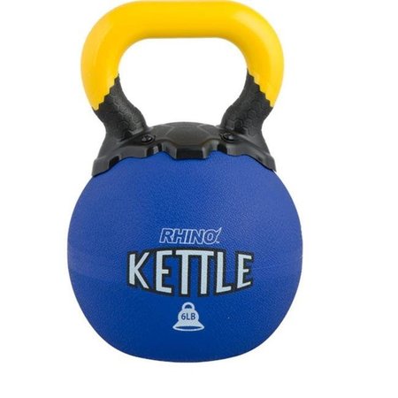 HAPPYHEALTH 6 lbs Rhino Kettle Bell; Blue HA753633